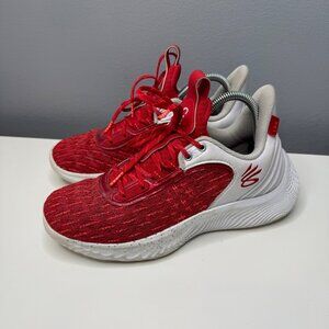 UNDER ARMOUR team curry 9 flow white red basketball shoes size M 8 / W 9.5